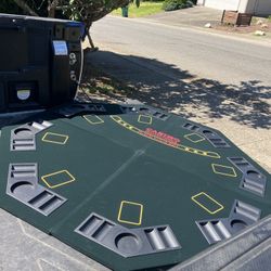 Las Vegas Casino Blackjack Poker Table Top Foldable 42”by 42” Card Games