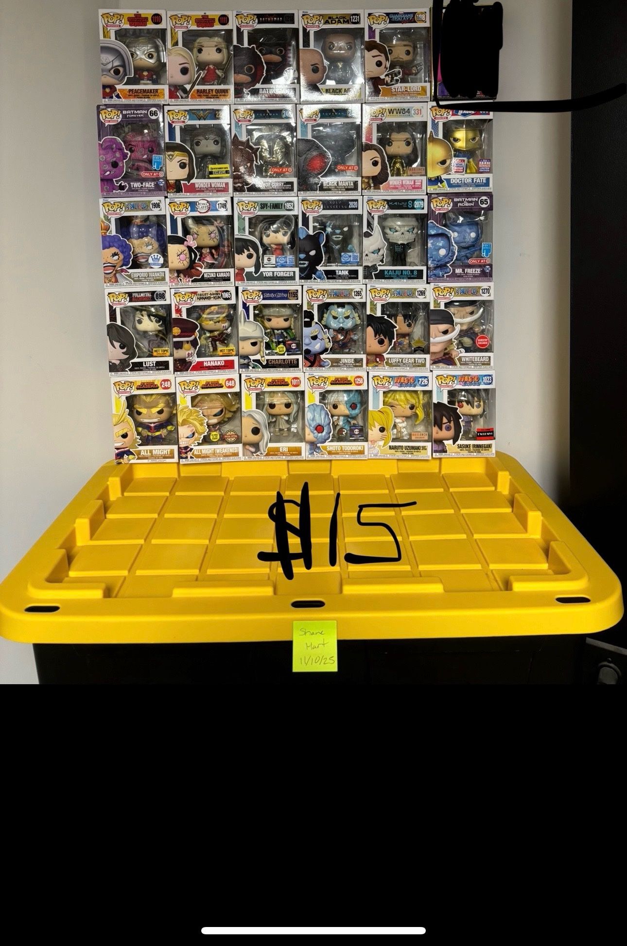 $15 Funko Pops