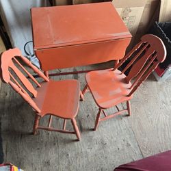 Antique Table And Chairs 