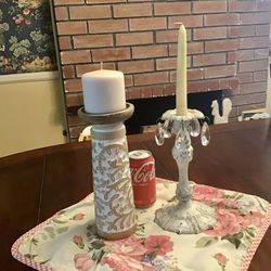 Shabby Chic Candlesticks 