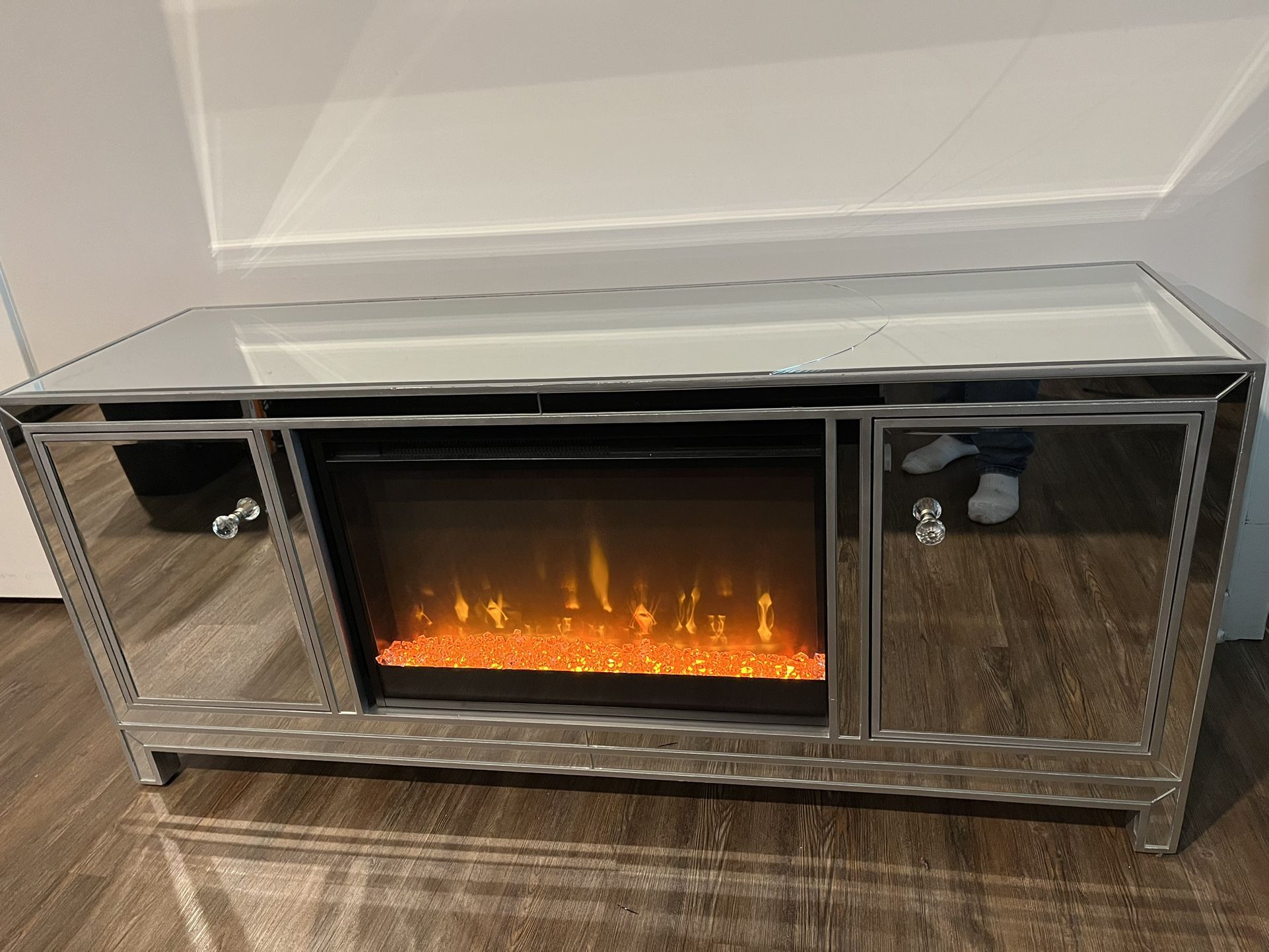 FREE - Fire Place TV Console w/Remote Control