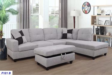 Sectional and ottoman