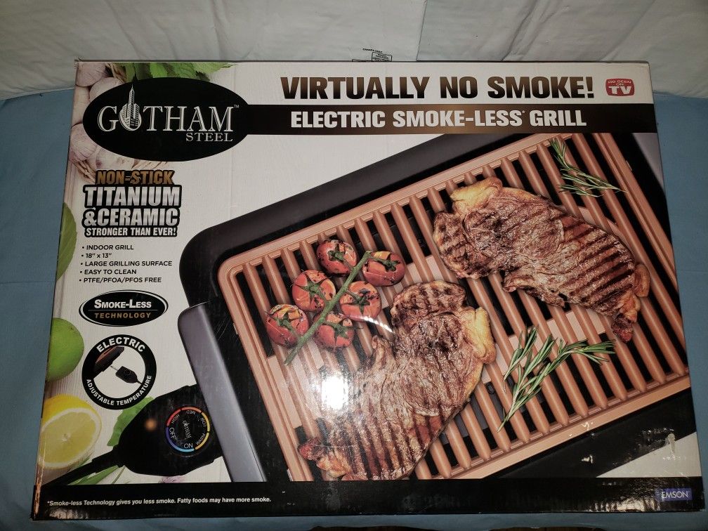 Gotham steel electric smoke less grill. New