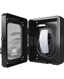 Outdoor EV Charger Enclosure Wall Box with Lock for Tesla Wall Charger and Chargepoint with Holder