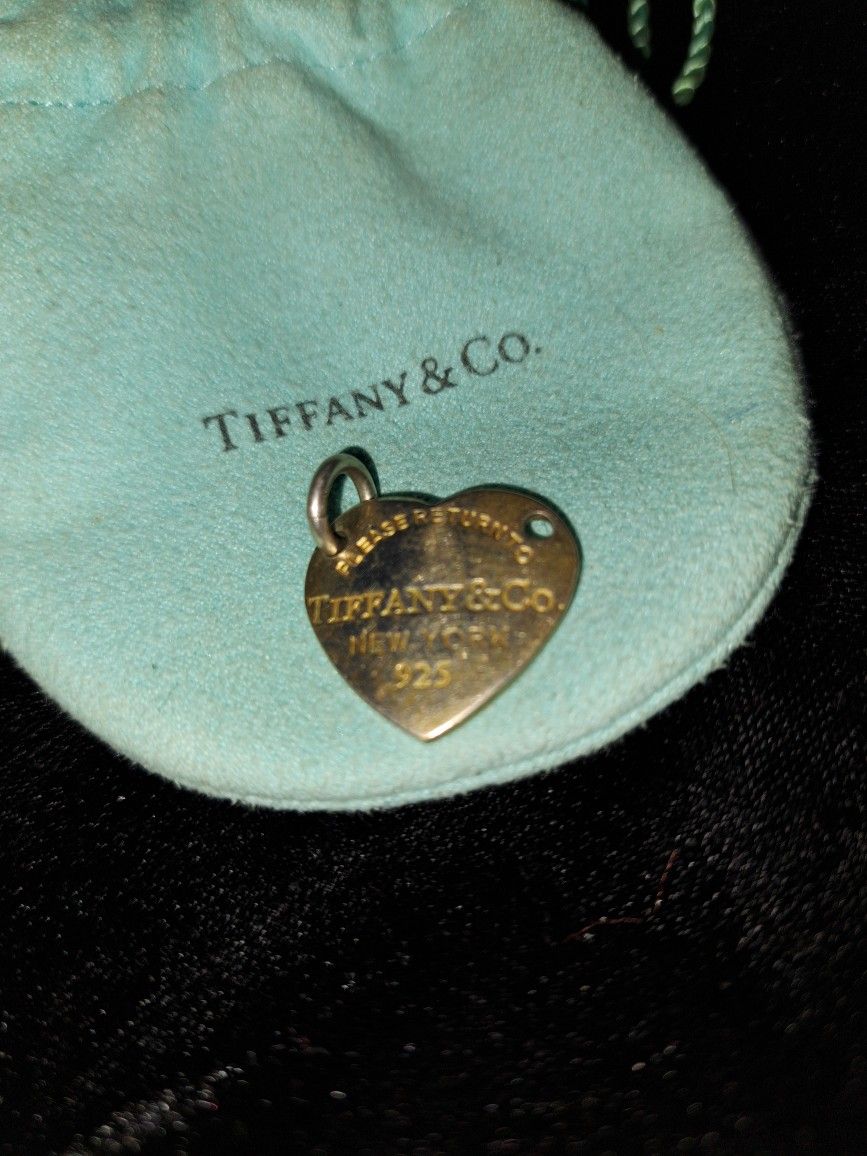 Tiffany & Co. Heart Charm Pendant Sterling Silver