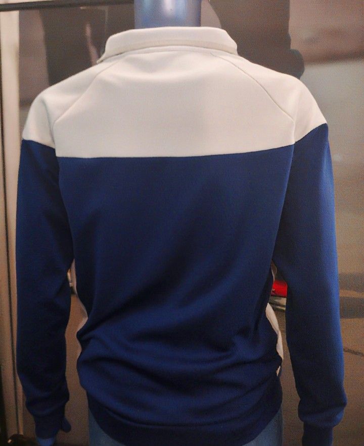 YoungLA Mens L Track Jacket Navy Blue/White 