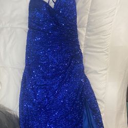 Royal Blue Sparkly Prom Dress