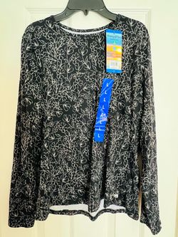 New Hang Ten Long Sleeve Rash Guard Shirt UPF 50+ Sun Tee Womens Sz. L