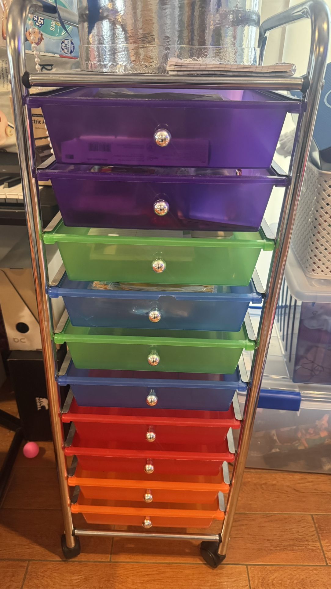 Drawer Cart Rolling Plastic Storage Cart
