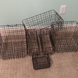 Copper handle  target wire basket set