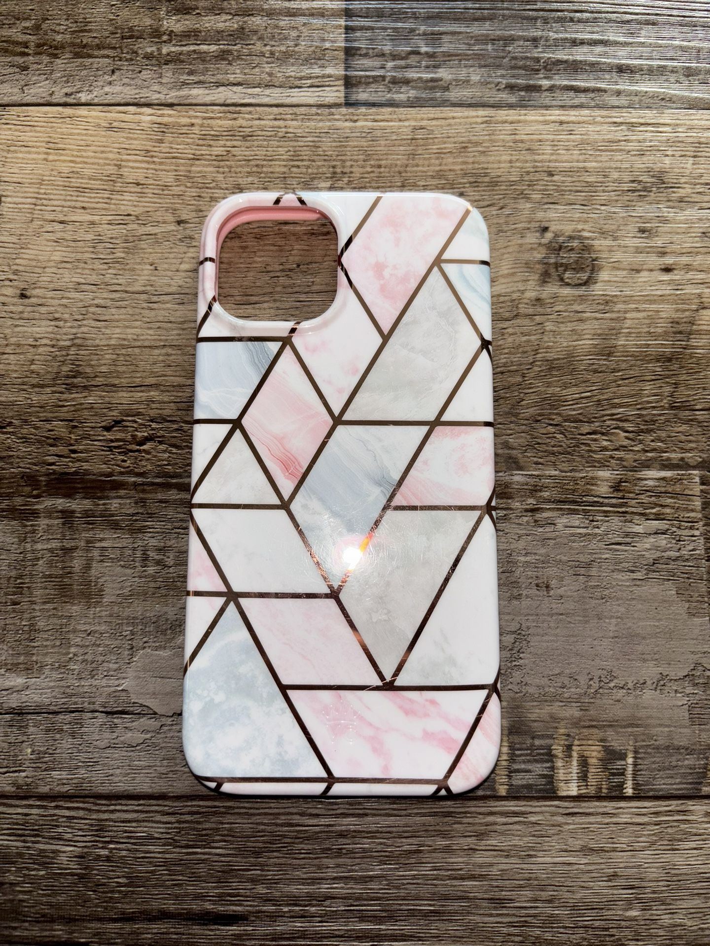 velvet caviar pink geo print marble iphone case