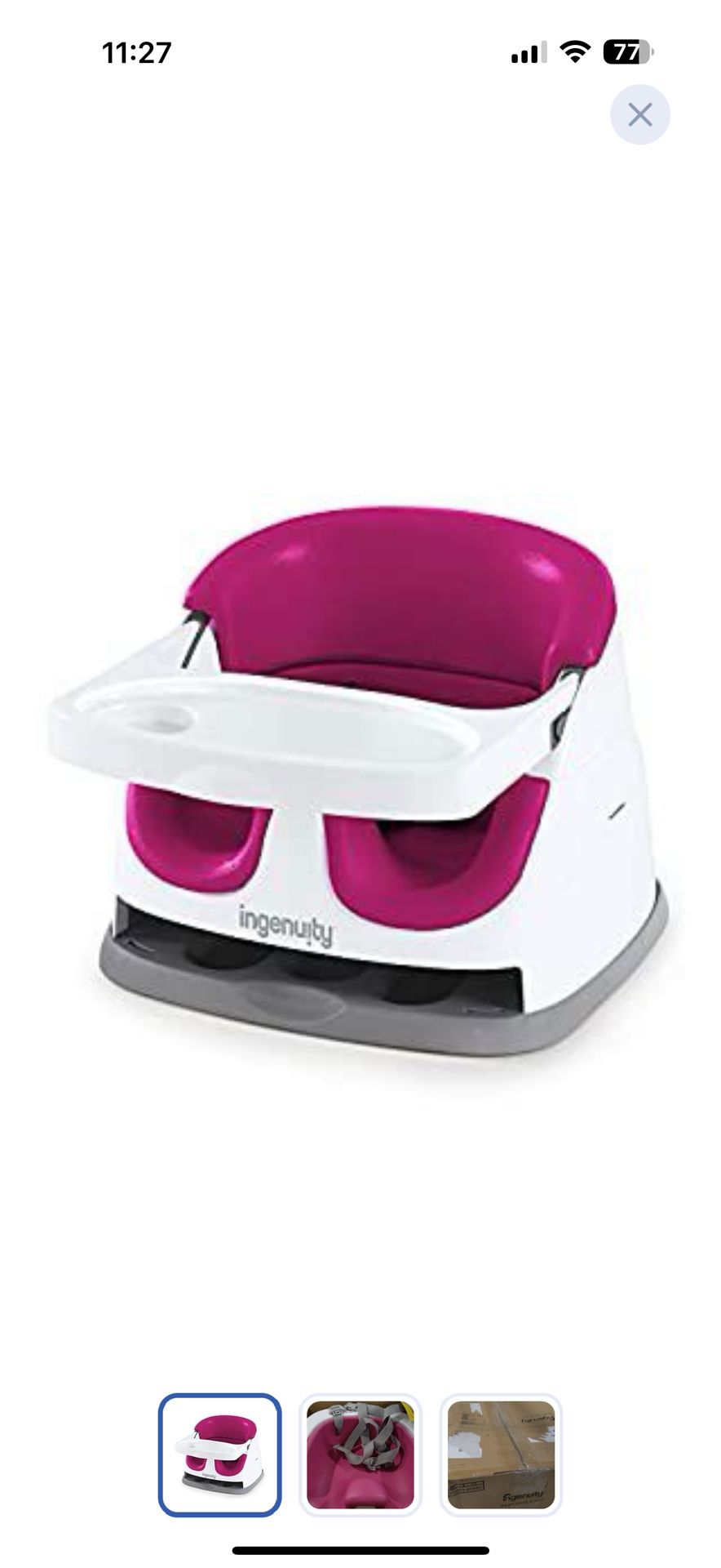 New! Ingenuity Booster Seat I Got Multiple Colors Blue, Pink, Light Green