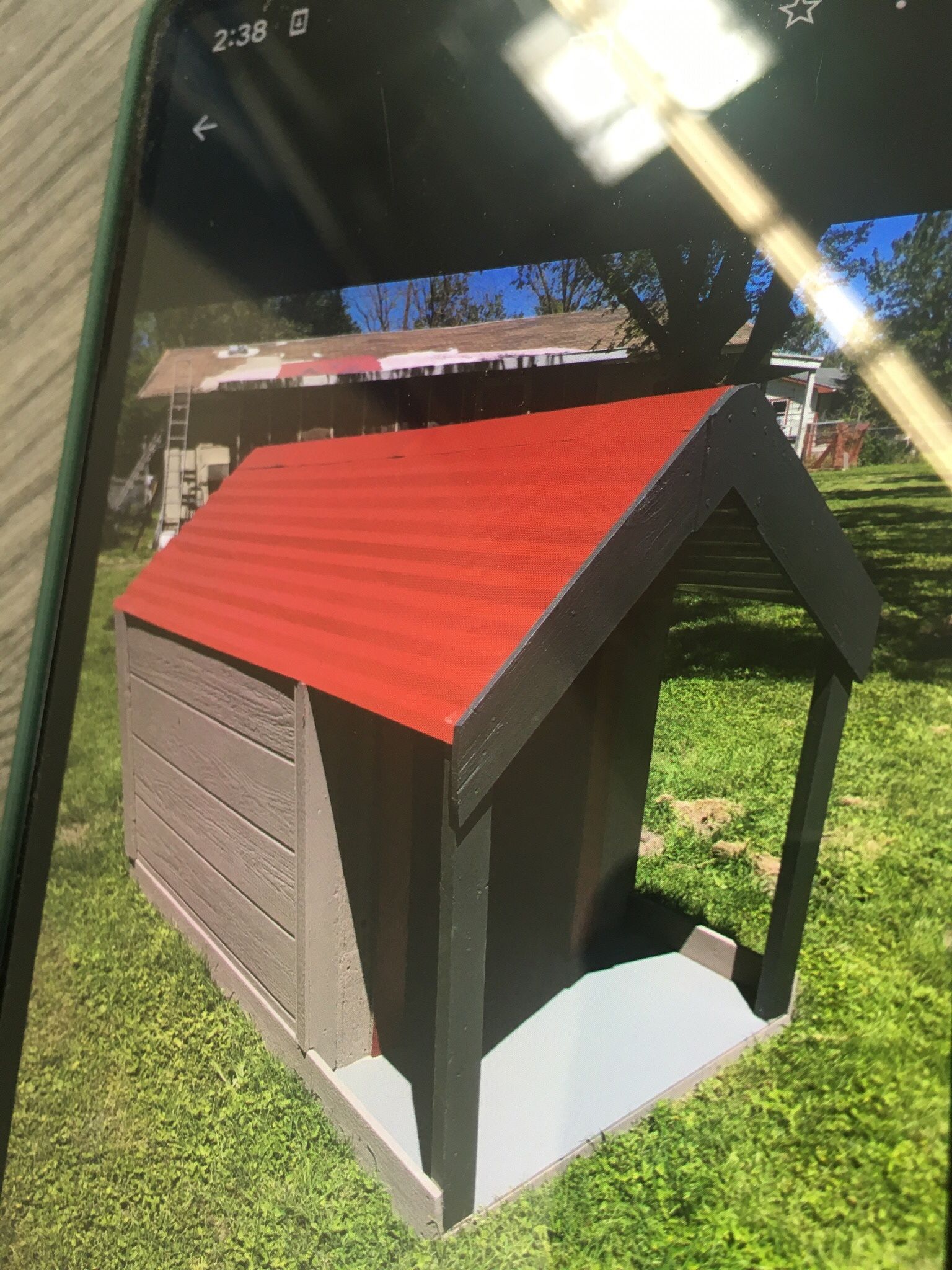Red Roof Dog House.     $150 Cash.    Elroy Formula One Area.    