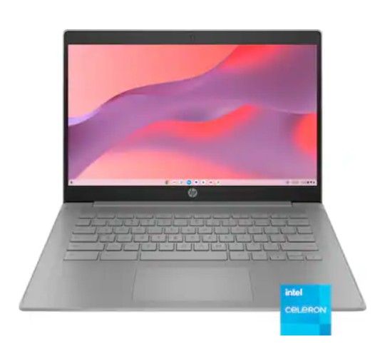 HP - 14" Chromebook - Intel Celeron - 4GB Memory - 64GB eMMC - Modern Grey