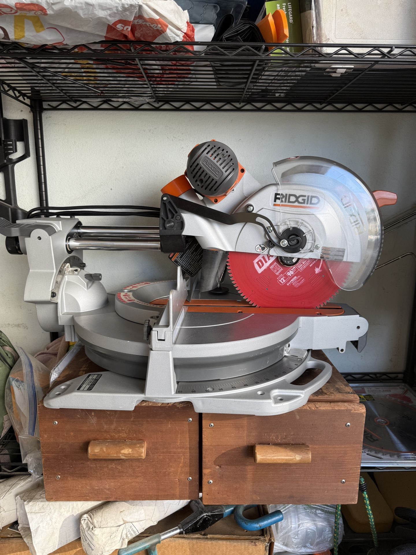 bevel miter ridgid battery miter saw