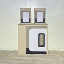 What’s included: 1 x Sub4 white, premium wireless subwoofer 2 x Era 100s white, smart speakers