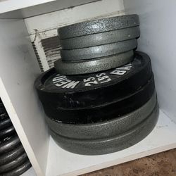 Weight plates gym exercise 
