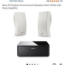 Bose 251 Outdoor Speakers With Music Amplifier