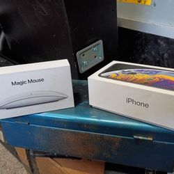 Magic Mouse 2 And Apple iPhone Empty Boxes