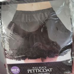 XL Black Petticoat Skirt