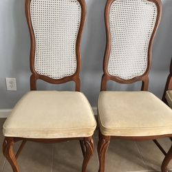 Six Cane Backed Chairs