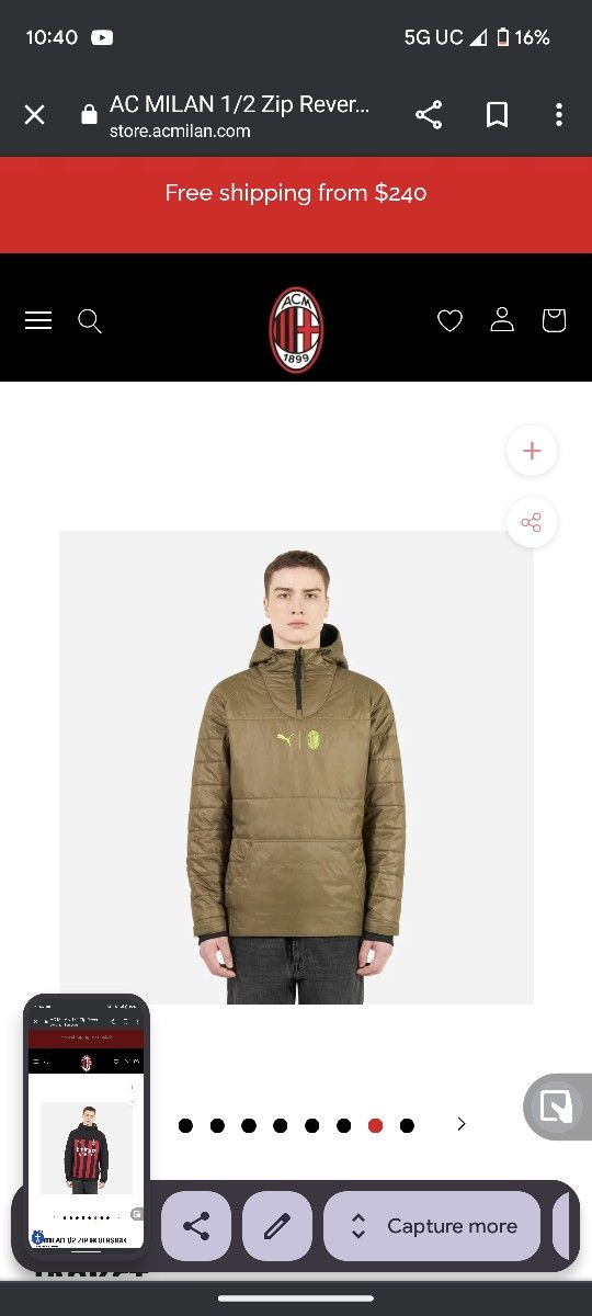 New Rare Puma Reversible Hoodie