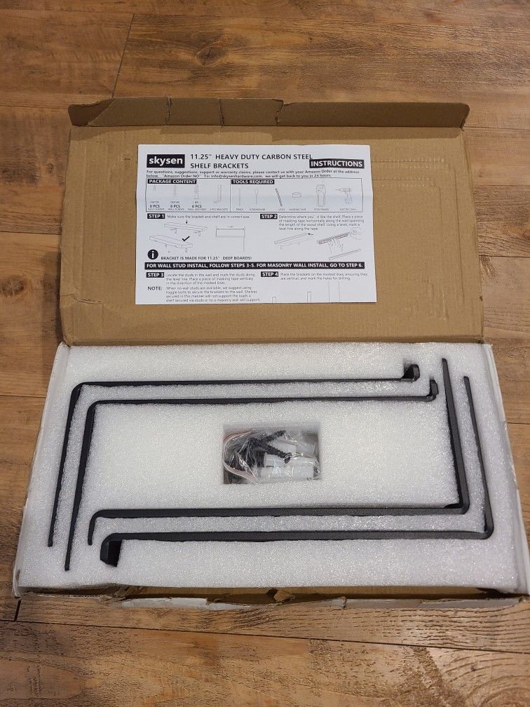 Skylen 11.25 Heavy Duty Carbon Steel Shelf Brackets