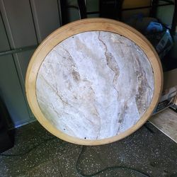 Wrought Iron Wood Stone Dining Room Table