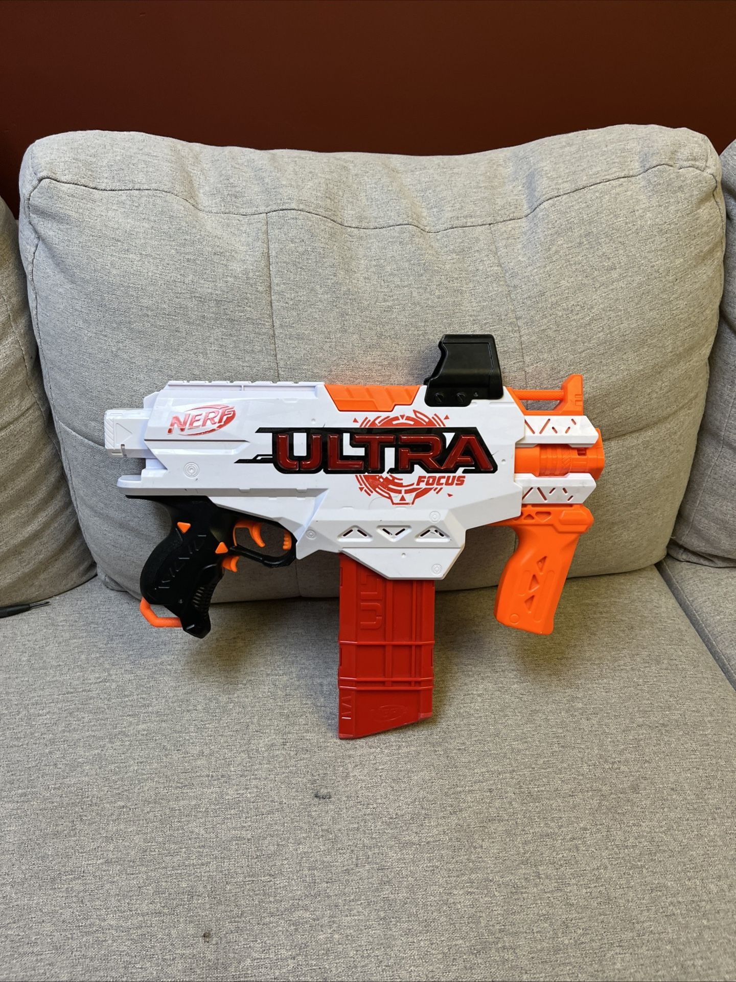 NERF Ultra Focus Motorized Dart Gun Blaster - Orange/Red/White