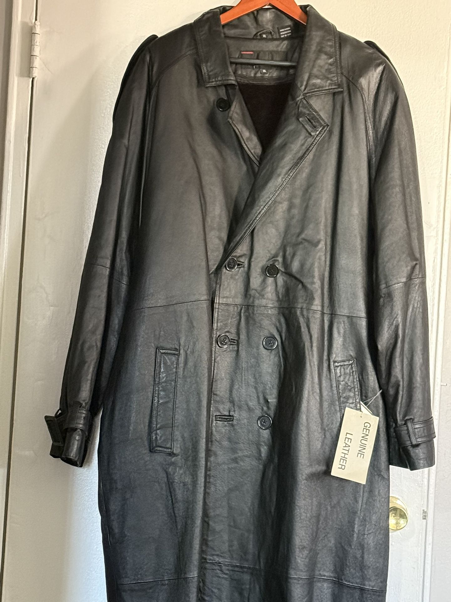 Long Men’s Leather Coat