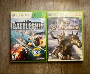 Battleship & Two Worlds   Xbox 360 Video games