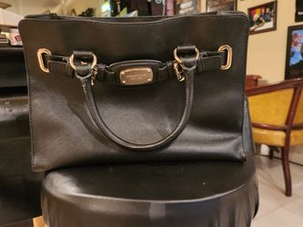 Black Saffiano leather MICHAEL Michael Kors Hamilton satchel