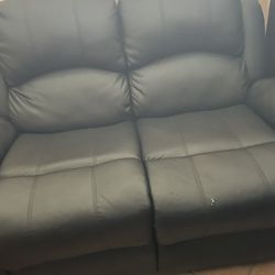 Leather Recline Loveseat