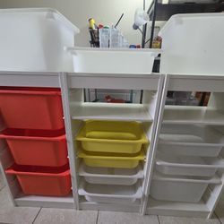 3 Trofast IKEA toy Storage With 2 Shelves And Plenty Of Bins Willing To Seperate 