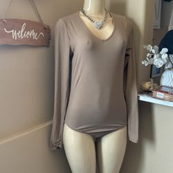 Womens Bodysuit Khaki Brown