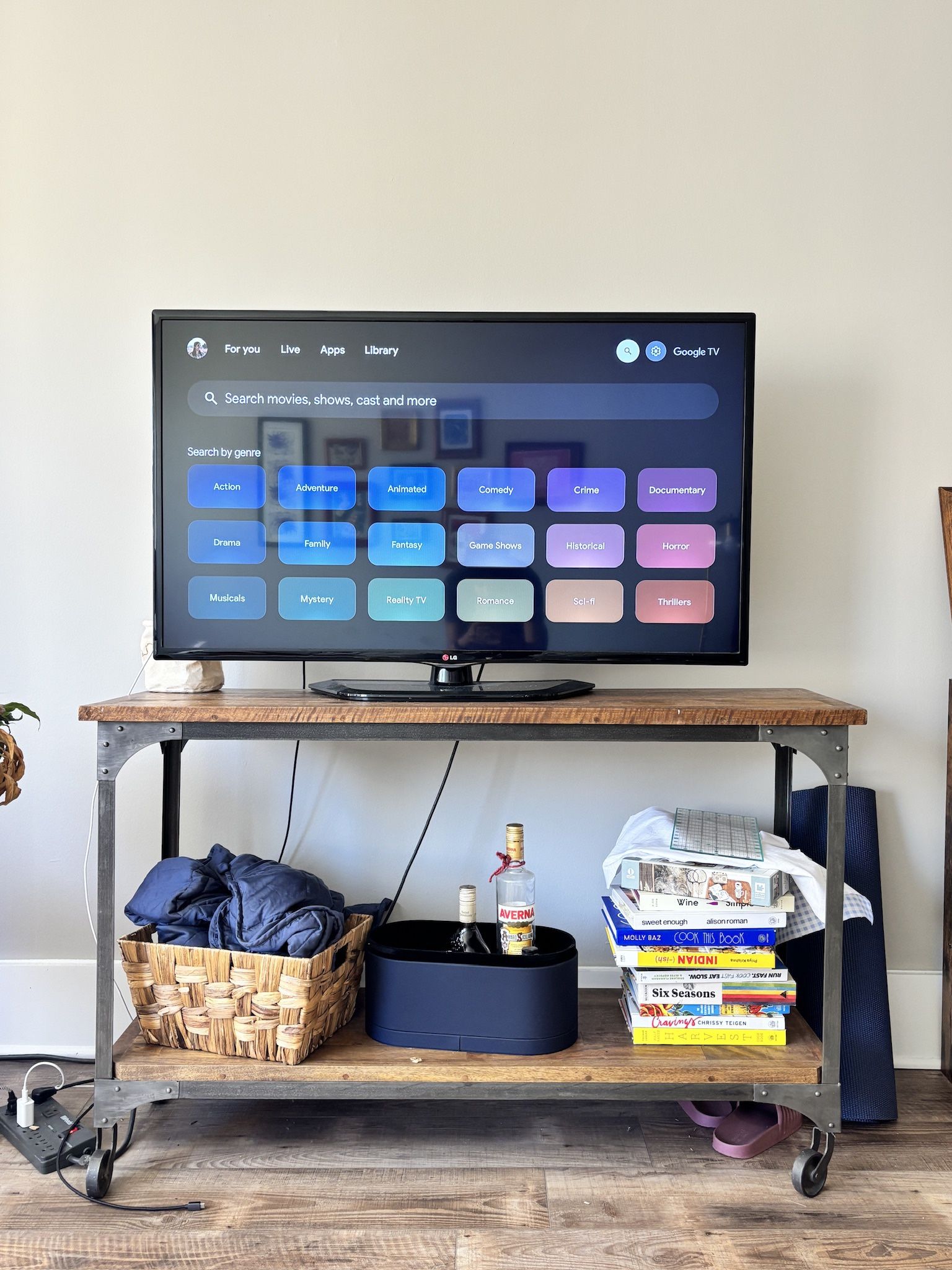 Rolling TV Stand