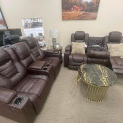 Power Reclining Sofa Or Love Seat In Stock $1299 Each Your Choice 