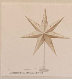 IKEA Star Paper Lamp with Stand