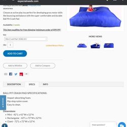 Like New Crash Pad from Especial Needs