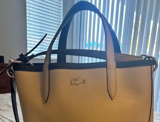 Lacoste Pebbled Leather Tote Bag