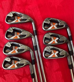 Callaway X24 Hot 4-PW Iron Set 7 pc Uniflex steel shaft RH