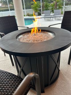 🔥 Modern Fire Pit Conversation Set