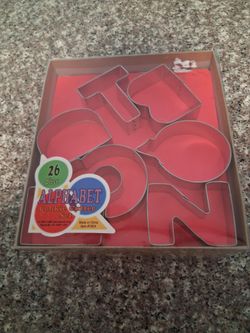 Alphabet cookie cutters