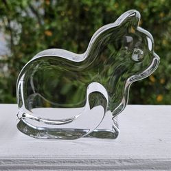 Orrefors Crystal Glass Sitting Cat (Signed, Limited)