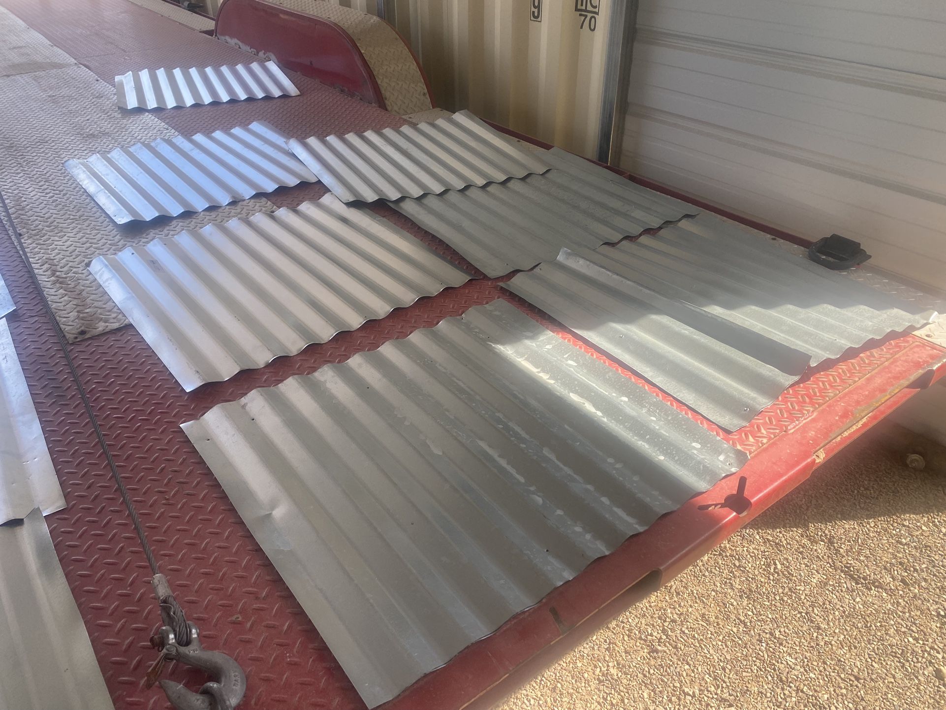 Corrugated metal squares