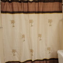 Avanti Palm Shower Curtain & Towel Set