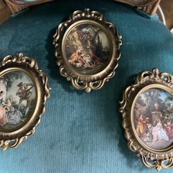 Trio Of Antique Framed Prints 