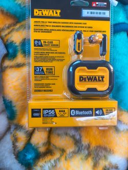 DeWalt job site pro-x1 wireless earbuds with charging case
