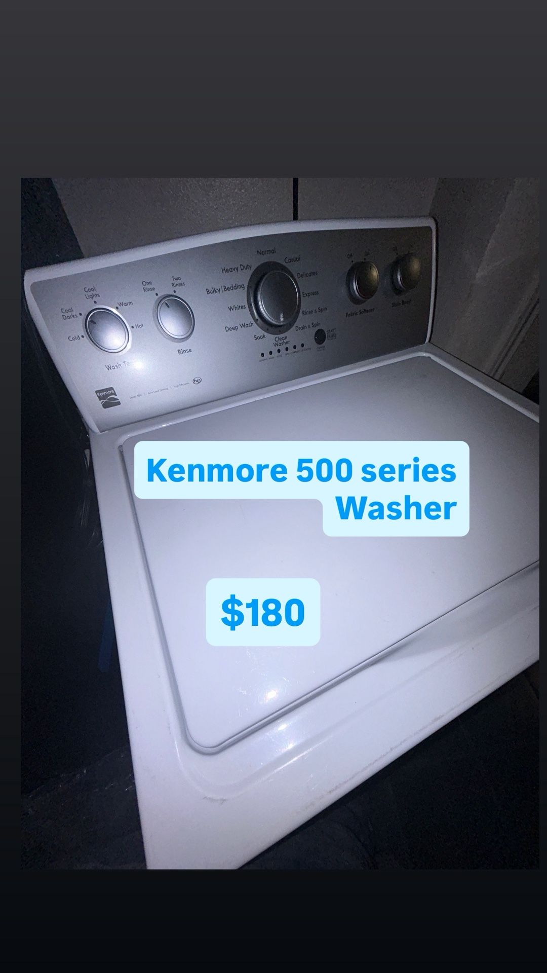 Kenmore washer (Lavadora)