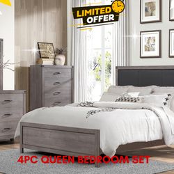 4 PC QUEEN BEDROOM SET